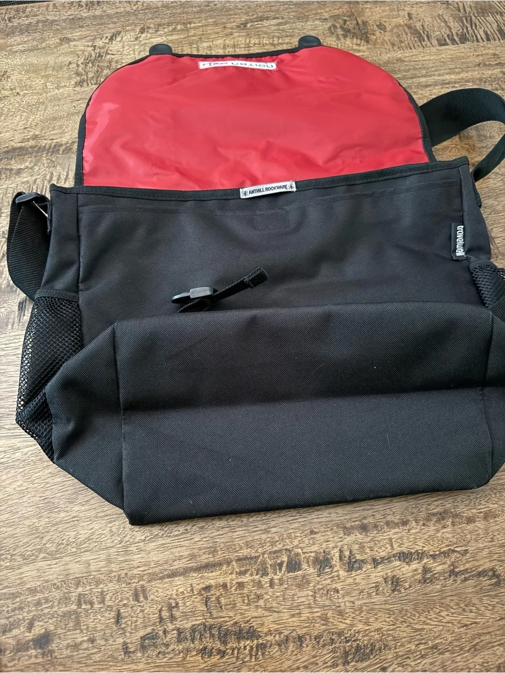 Live Nation Black Messenger Bag with Logo and Adjustable Strap